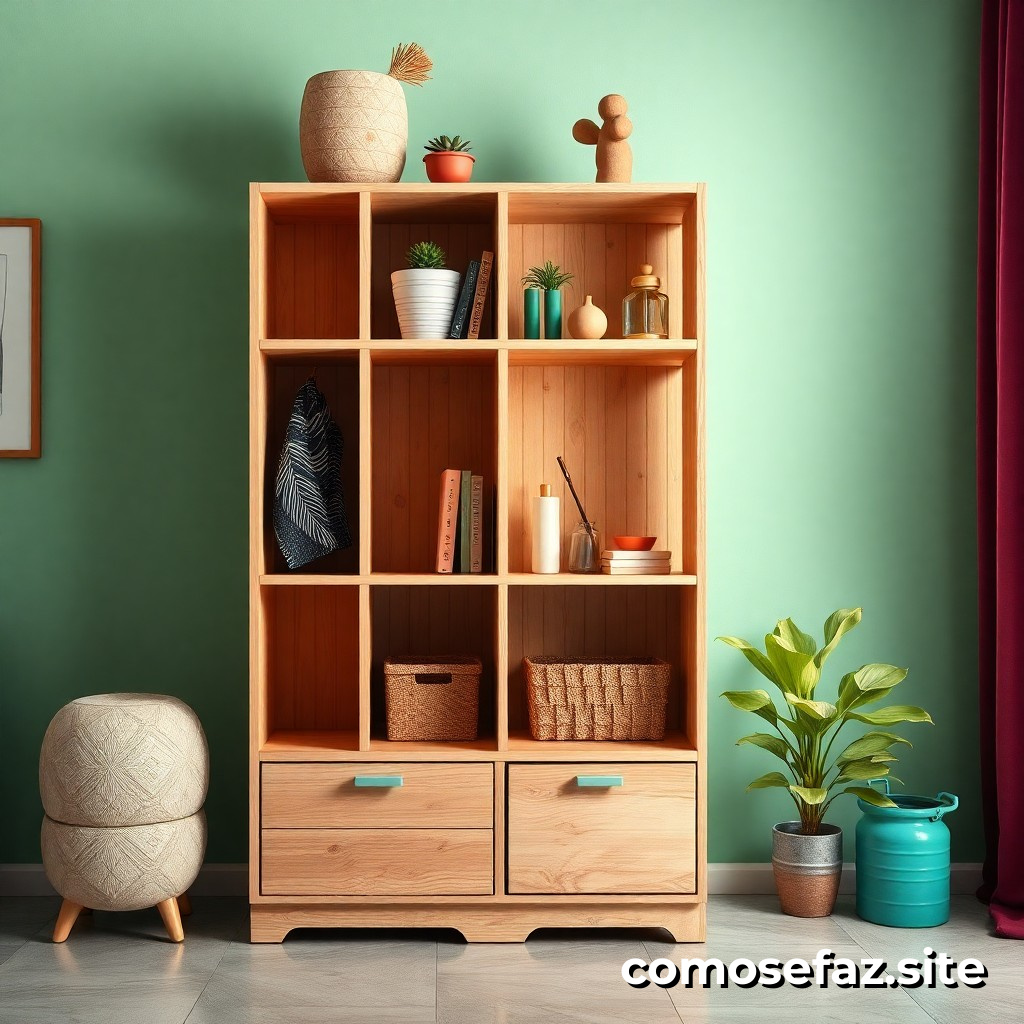 Cómo hacer un DIY de un mueble de almacenamiento con materiales reciclados