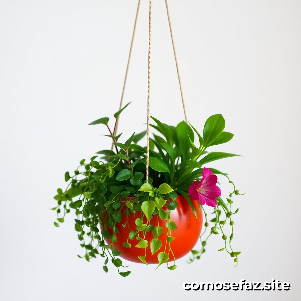 Cómo hacer un DIY de una maceta de plantas suspendida
