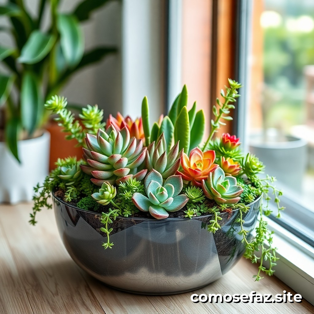 Cómo hacer un jardim de succulentas en casa para purificar el aire y decorar