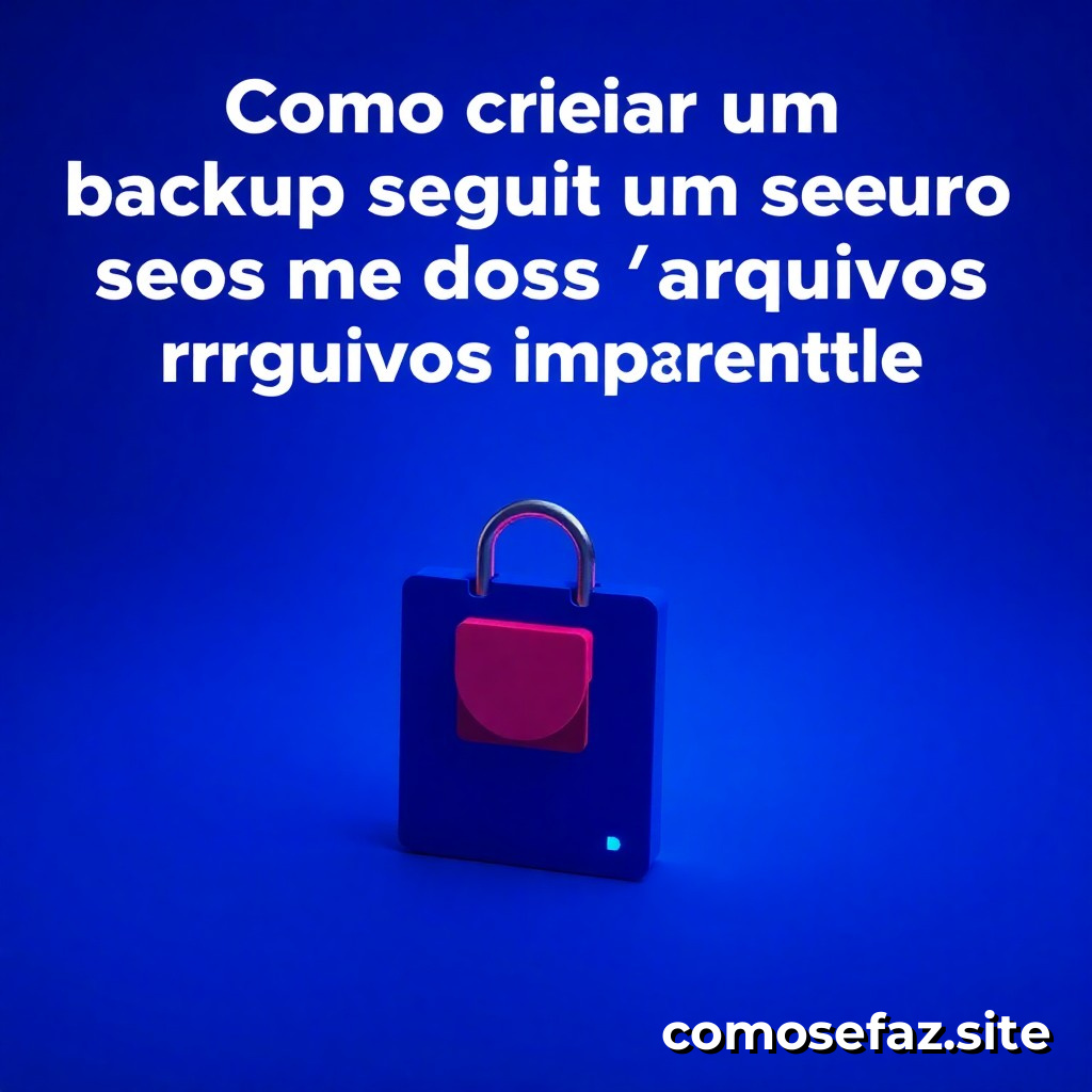 Como criar um backup seguro dos meus arquivos importantes