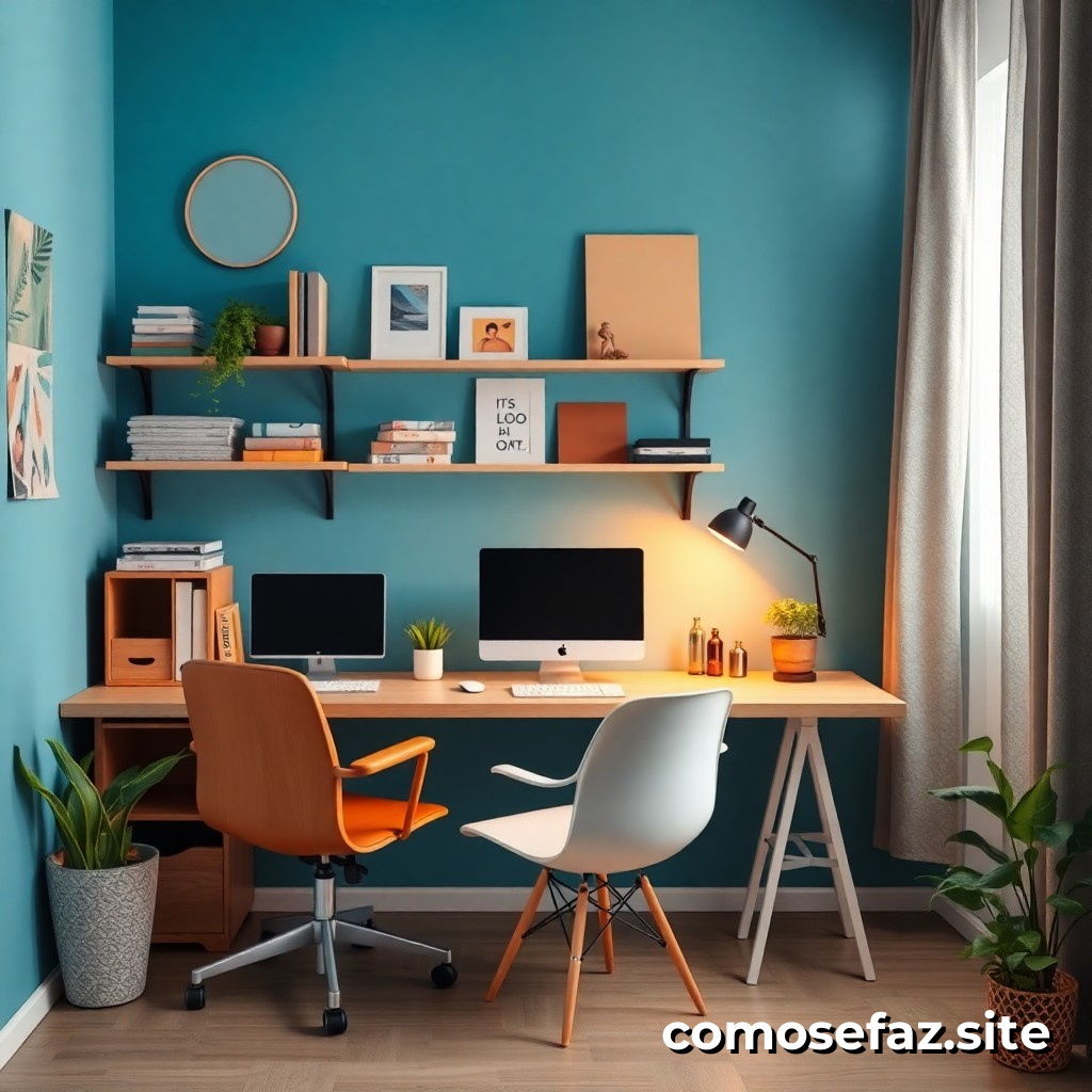 Como criar um espaço de trabalho em casa com materiais acessíveis