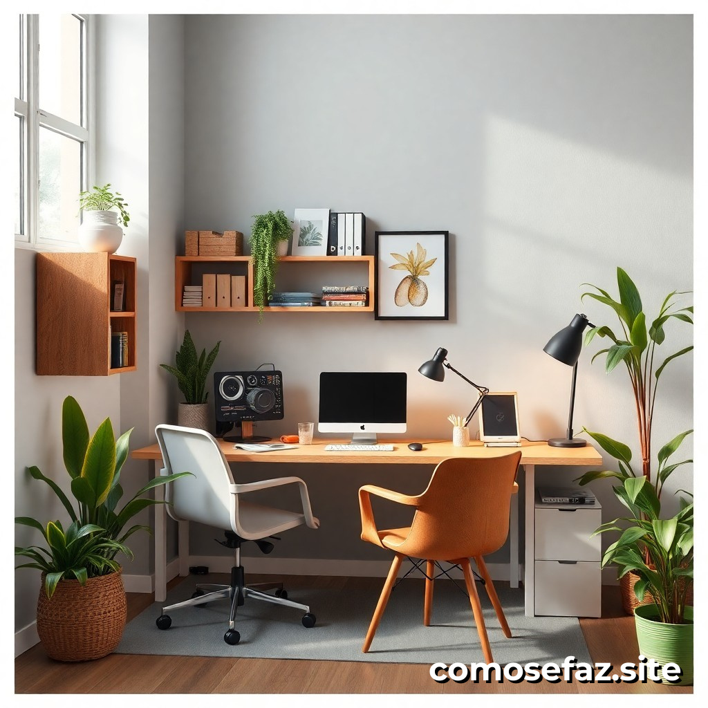 Como criar um espaço de trabalho em casa para aumentar a produtividade