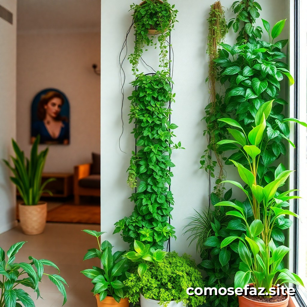 Como criar um jardim vertical em casa para purificar o ar e decorar o espaço