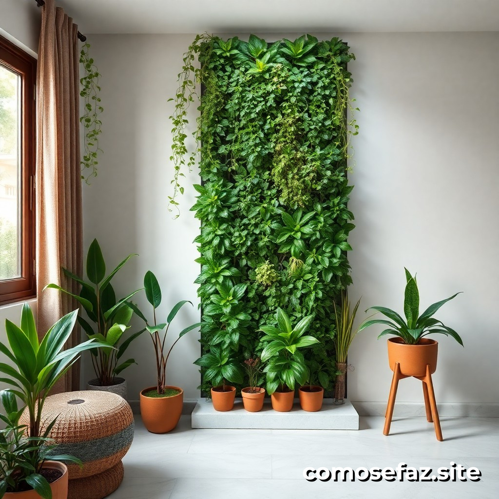 Como criar um jardim vertical em casa para purificar o ar e melhorar a estética