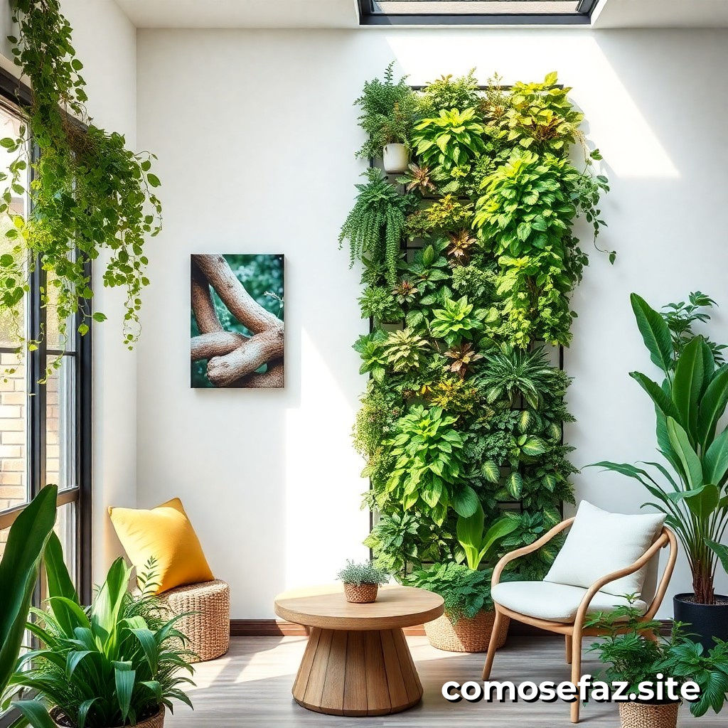 Como criar um jardim vertical em sua casa para purificar o ar e melhorar a decoração