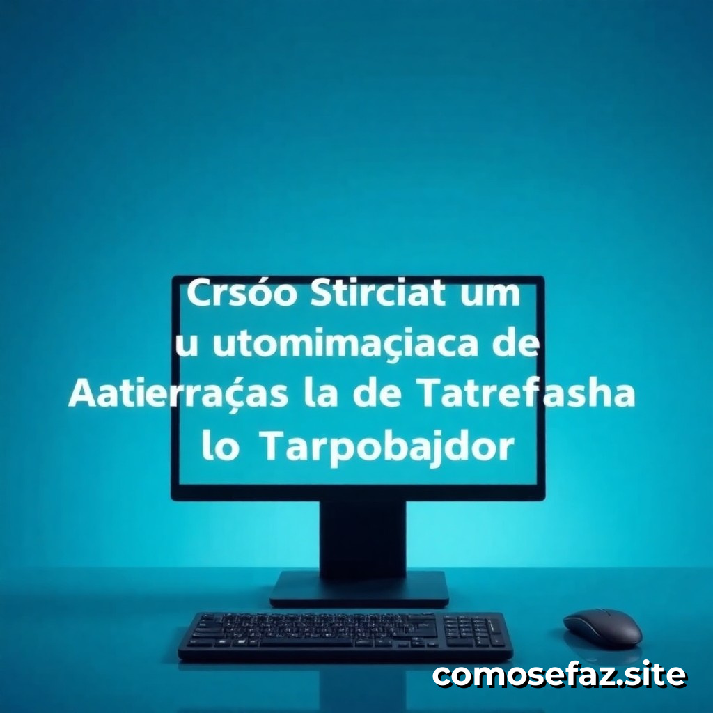 Como Criar um Sistema de Automação de Tarefas no Computador