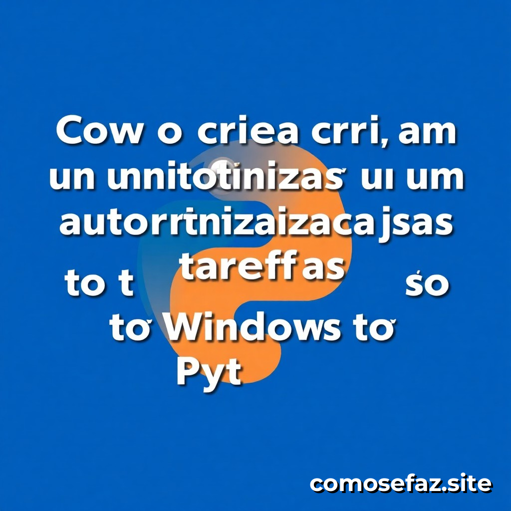 Como criar um sistema de automatização de tarefas no Windows usando Python