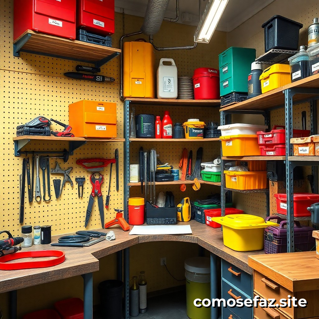 Como criar um sistema de organização de ferramentas e materiais em sua oficina