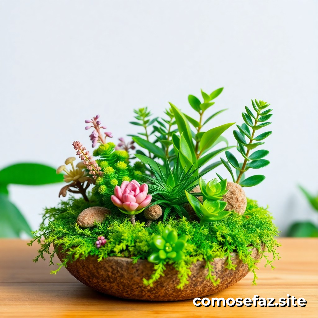 Como Criar um Terrário de Miniatura com Plantas Raras e Ornamentais