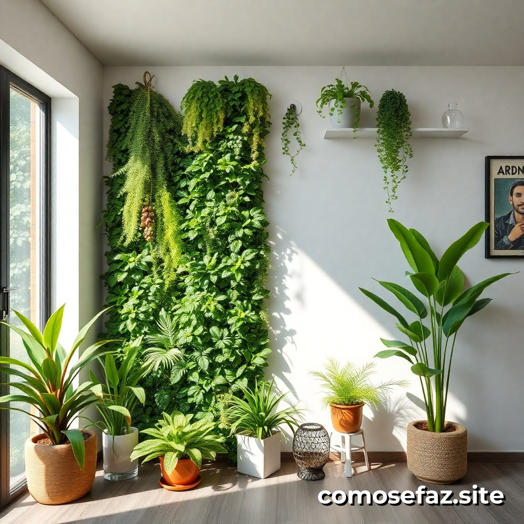 Como criar un jardim vertical em minha casa para purificar o ar e melhorar a estética