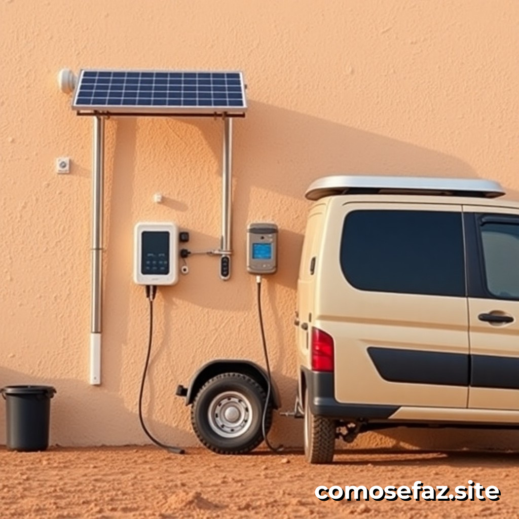 Como instalar um sistema de energia solar para carregar dispositivos móveis em áreas remotas