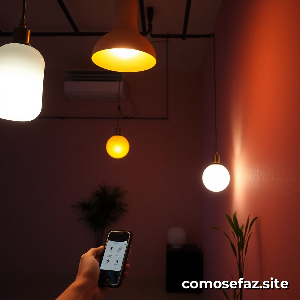 Como instalar um sistema de iluminação inteligente com controle remoto