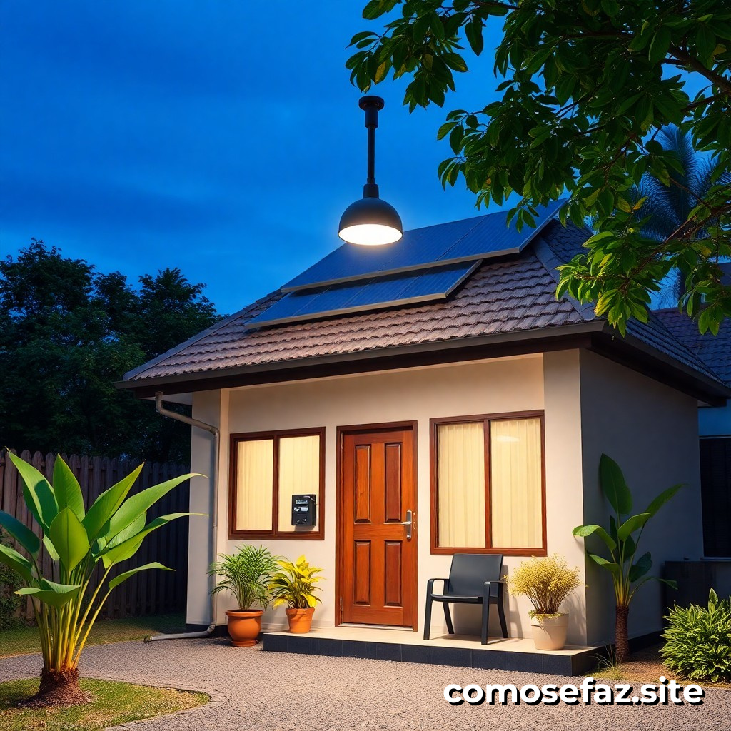 Como instalar um sistema de iluminação solar em minha casa para reduzir a conta de energia