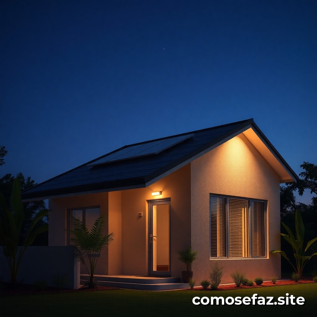 Como instalar um sistema de iluminação solar em sua casa para reduzir a conta de energia