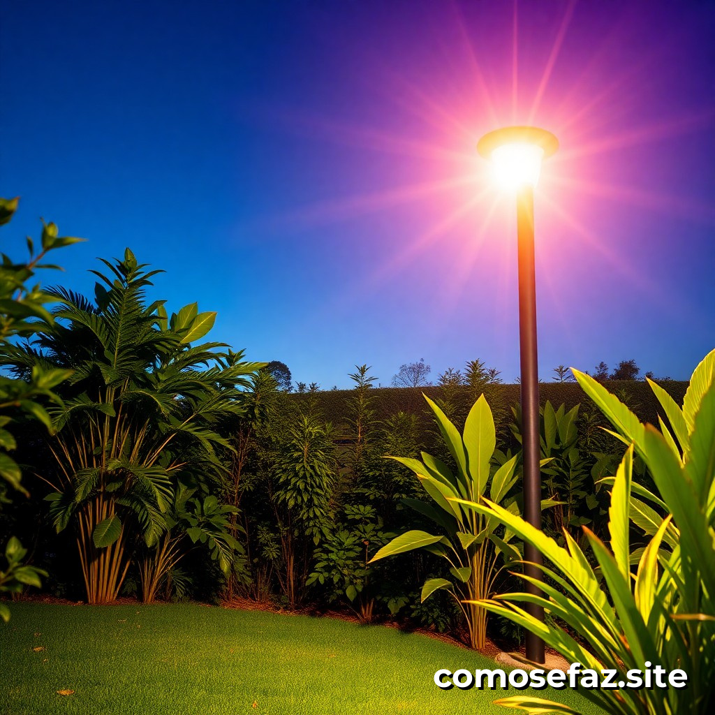 Como instalar um sistema de iluminação solar para iluminar um jardim