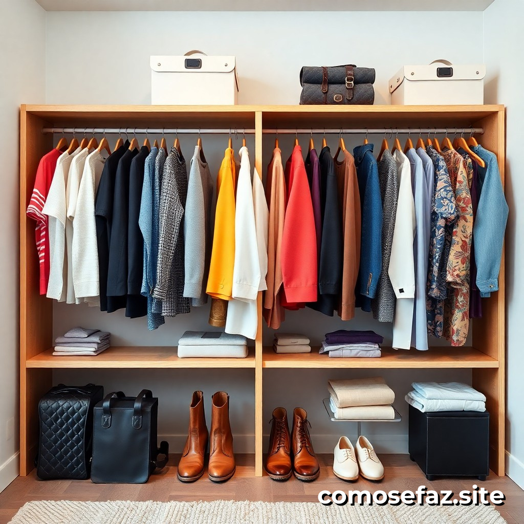 Como organizar um armário de roupas para economizar espaço e reduzir o estresse