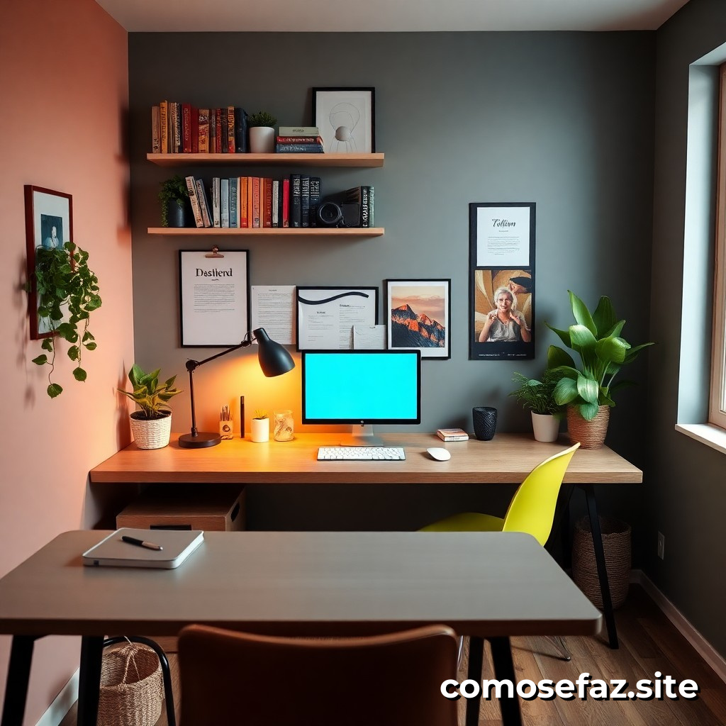 Como organizar um espaço de trabalho em casa para aumentar a produtividade e a criatividade