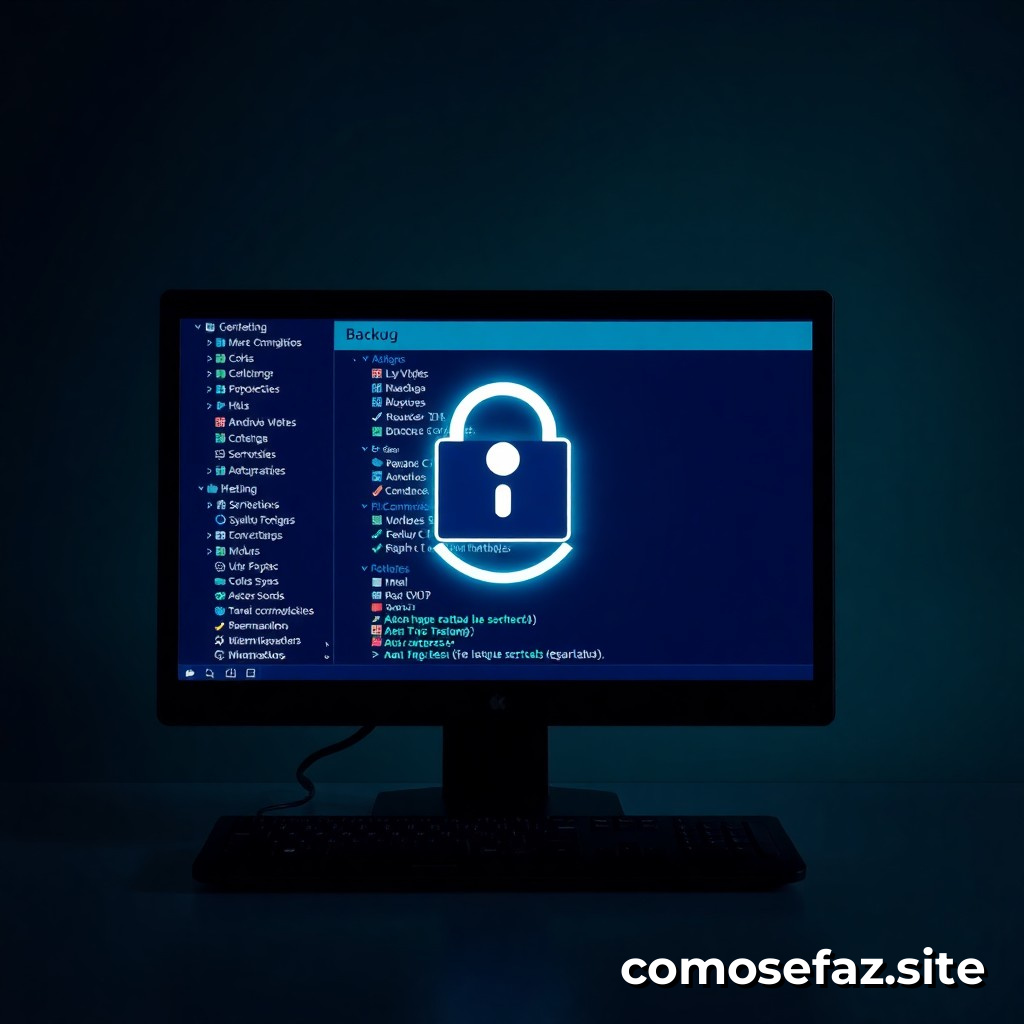 Configurando um sistema de backup automático de arquivos importantes no meu computador