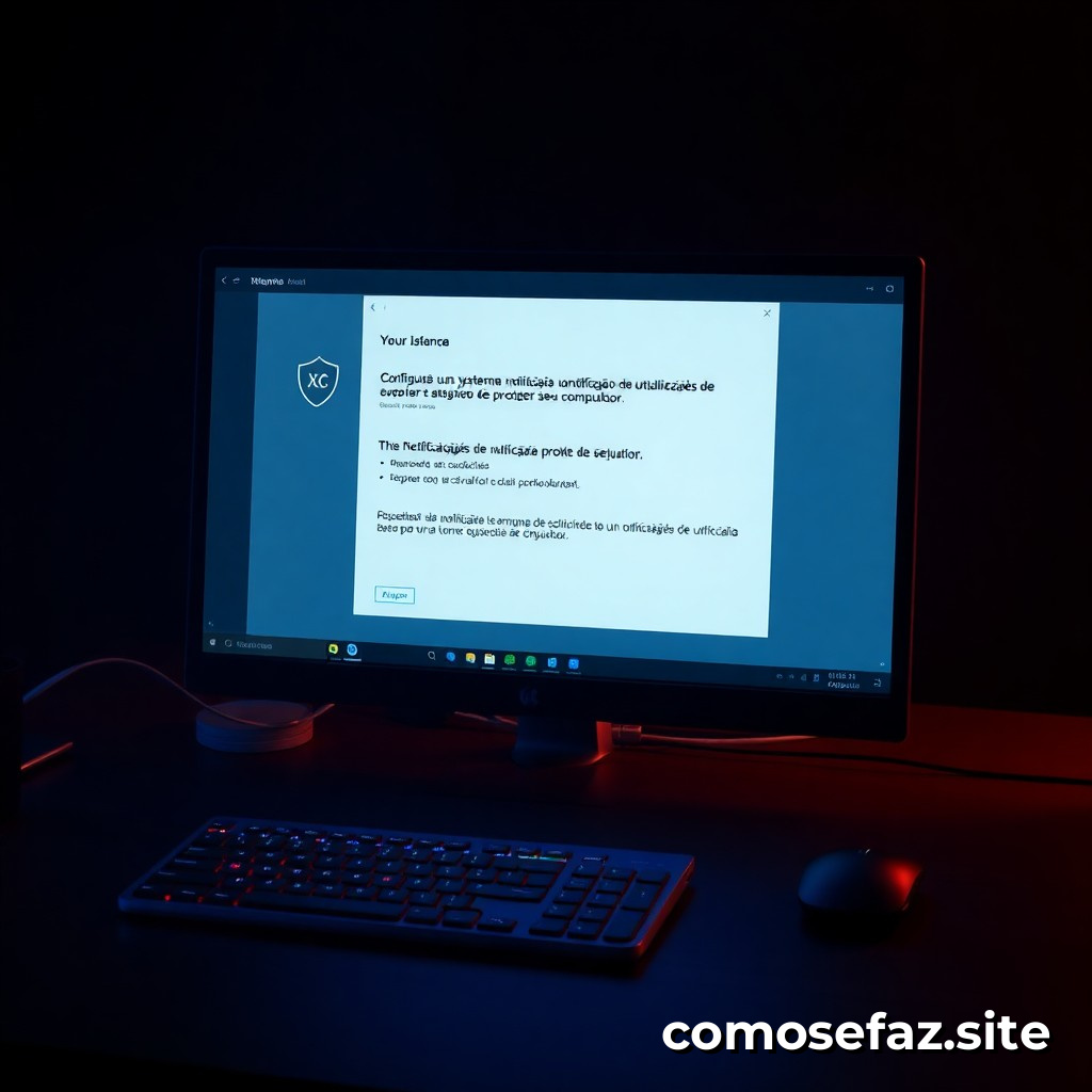 Configurando um sistema de notificação de atualizações de segurança para proteger seu computador