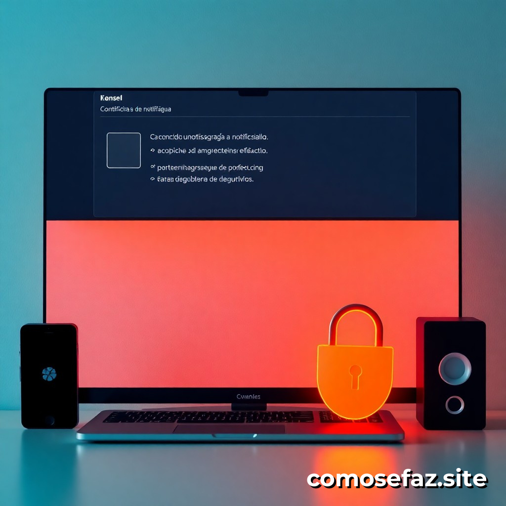Configurando um sistema de notificação de segurança para proteger meus dispositivos