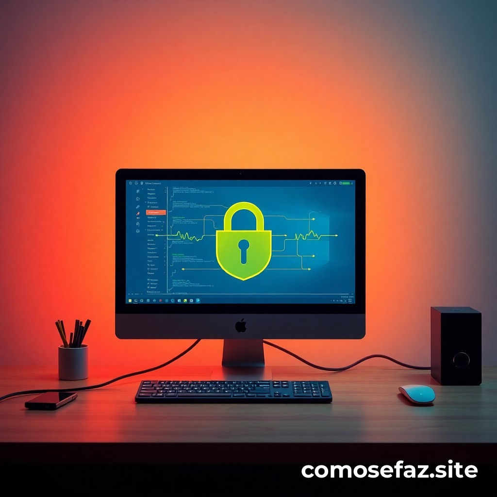 Configurando um sistema de segurança online para proteger meu computador e dados pessoais