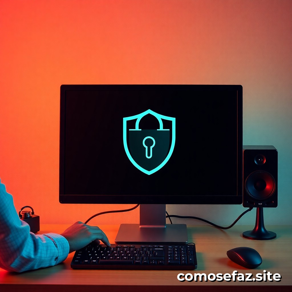Configurando um sistema de segurança para proteger meu computador de vírus e malware
