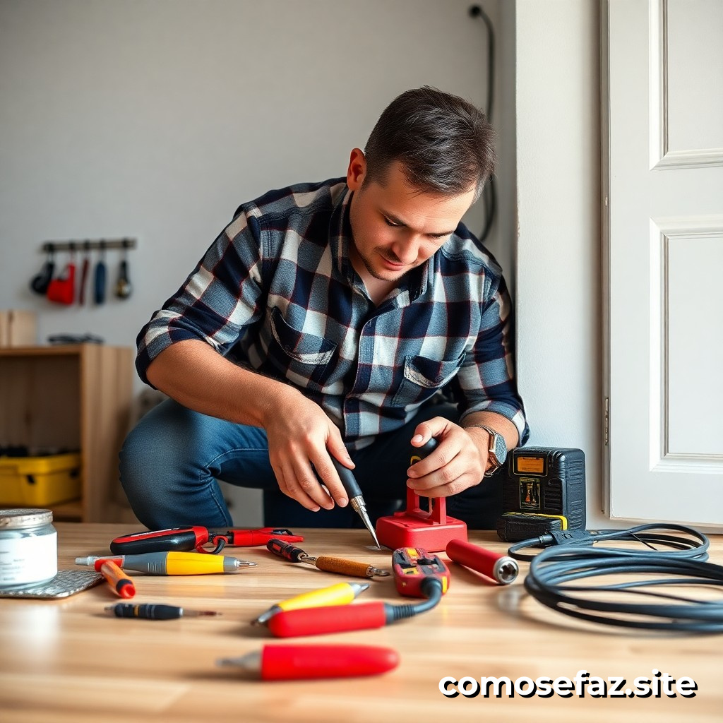 Consertando un circuito eléctrico en casa con herramientas básicas