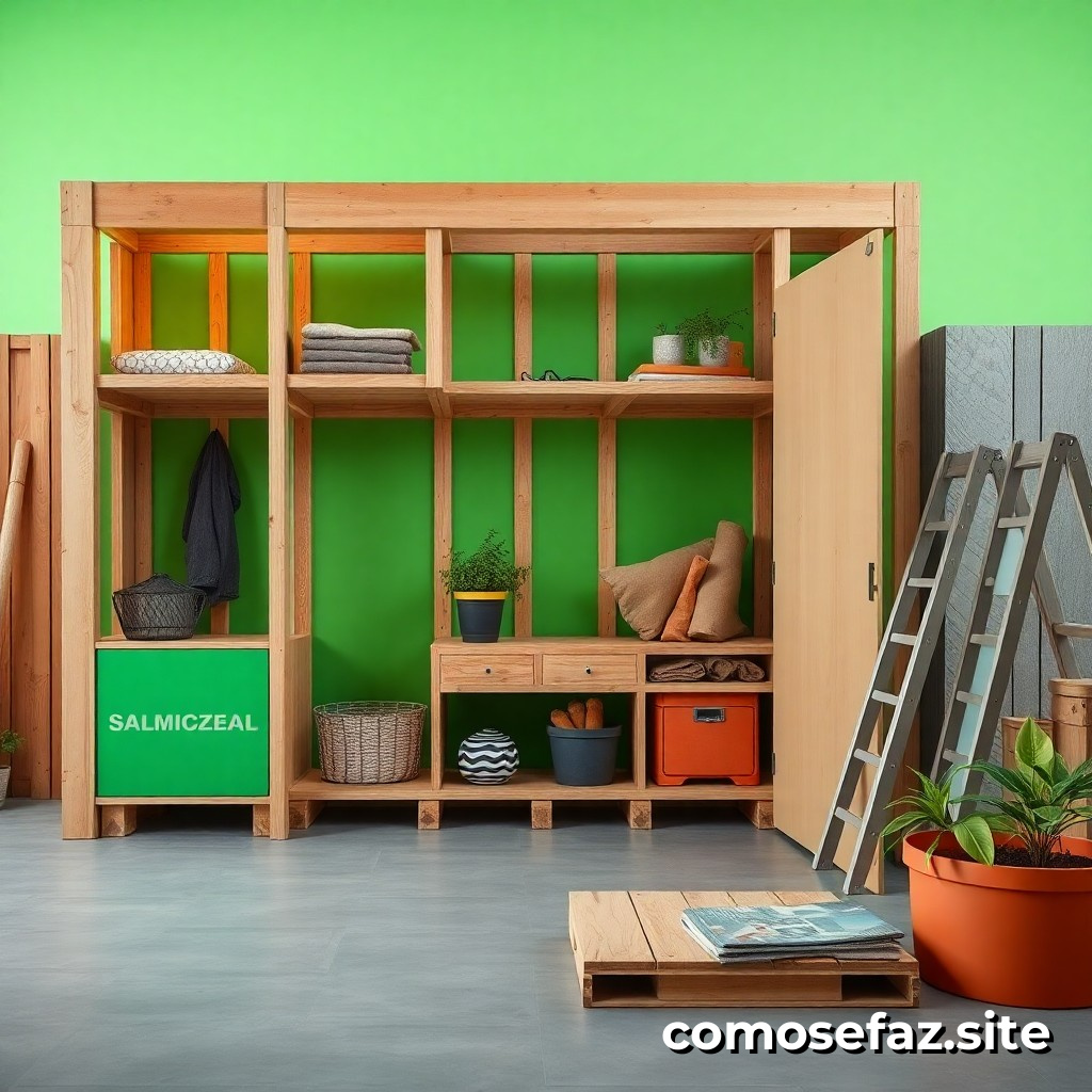Construcción de un mueble de almacenamiento con materiales reciclados y sostenibles