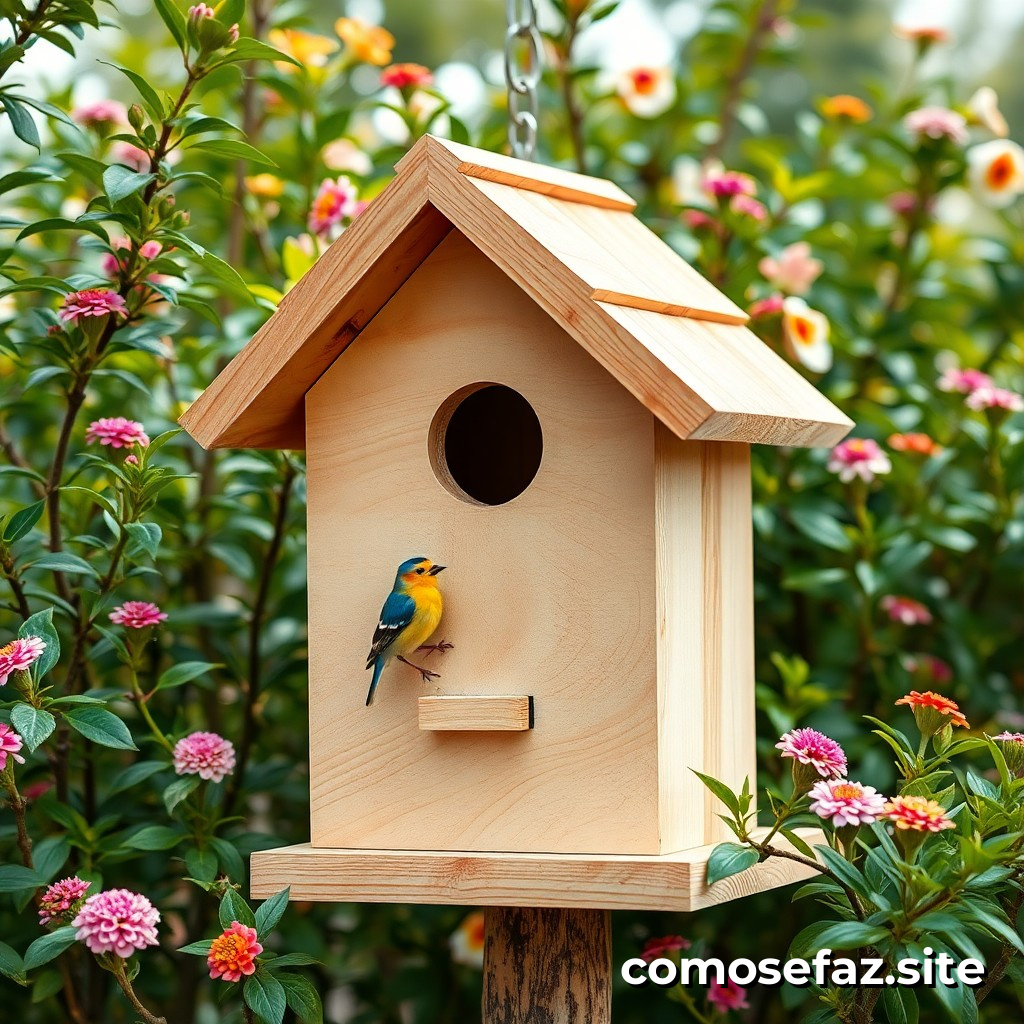 Construindo um birdhouse caseiro para atrair pássaros para o meu jardim