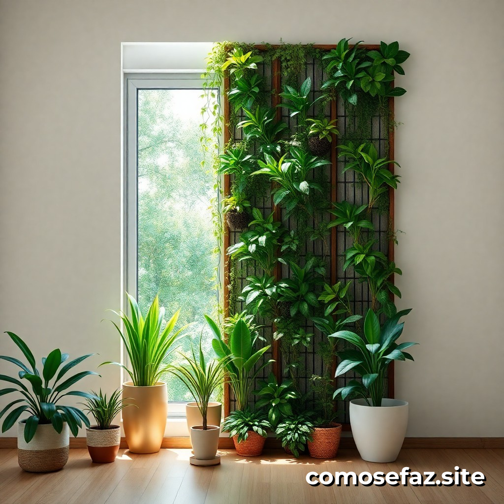 Construindo um jardim vertical em casa para purificar o ar e melhorar a estética