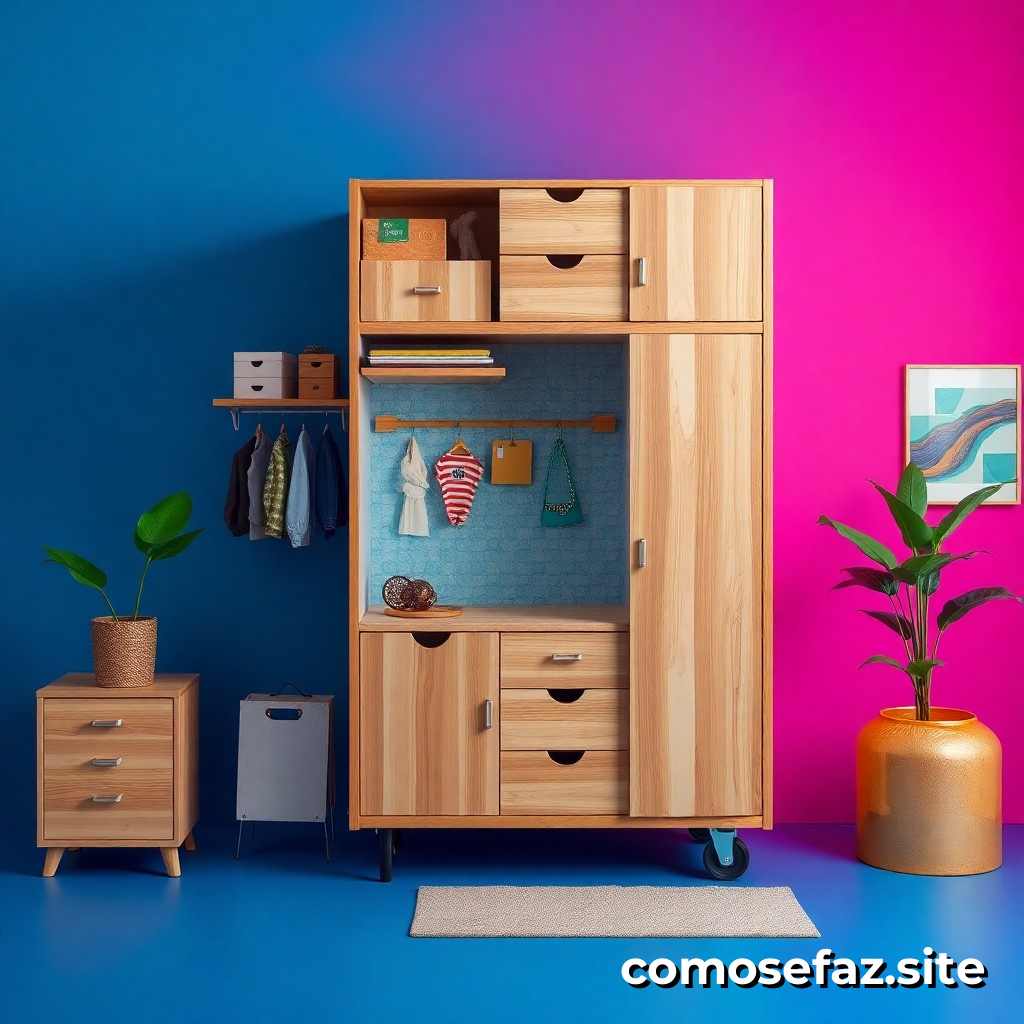 Construindo um móvel de armazenamento com materiais reciclados e criativos