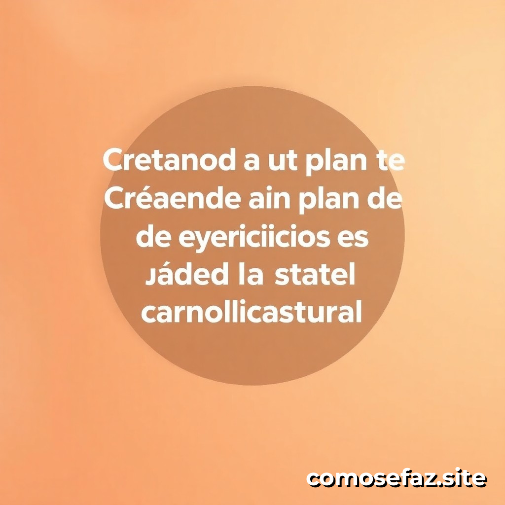 Creando un plan de ejercicios para principiantes para mejorar la salud cardiovascular