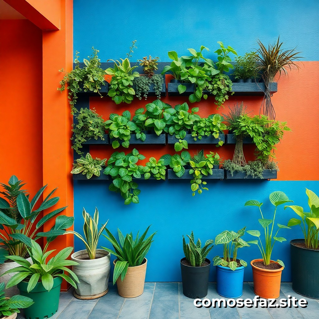 Criando um Jardim Vertical com Reciclados e Plantas de Baixo Manutenção