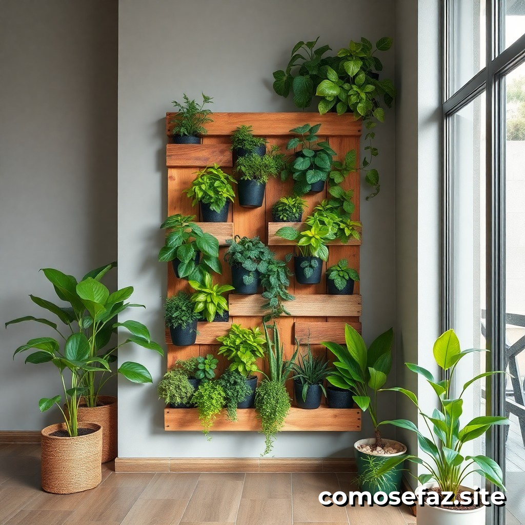 Criando um Jardim Vertical em Casa com Materiais Reciclados e Plantas Nativas