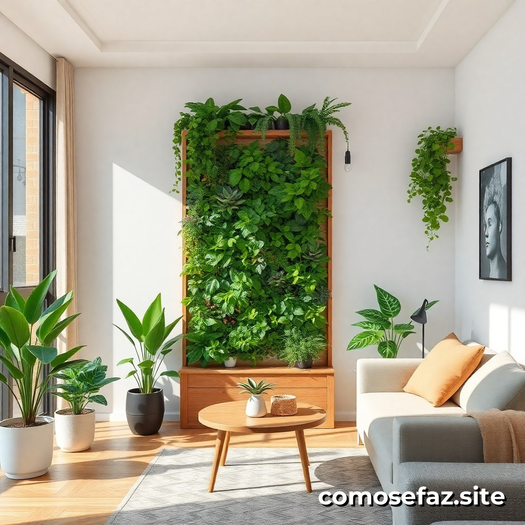 Criando um jardim vertical em casa para purificar o ar e decorar o ambiente