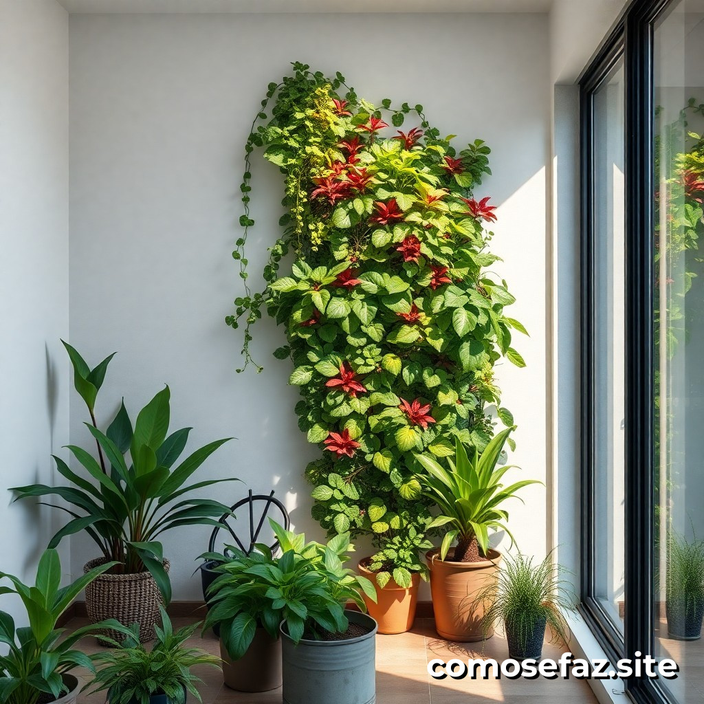Criando um jardim vertical em casa para purificar o ar e melhorar a estética