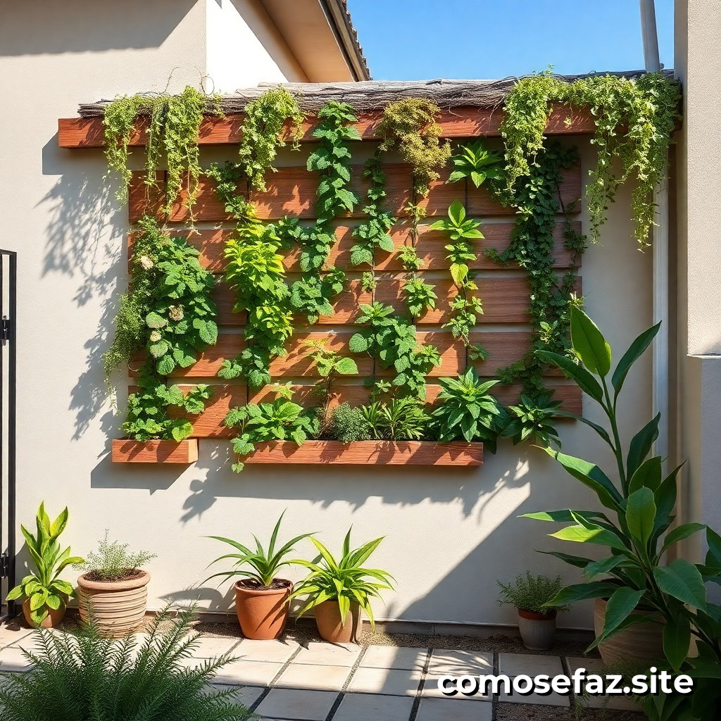 Criando um jardim vertical em minha casa para purificar o ar e melhorar a estética