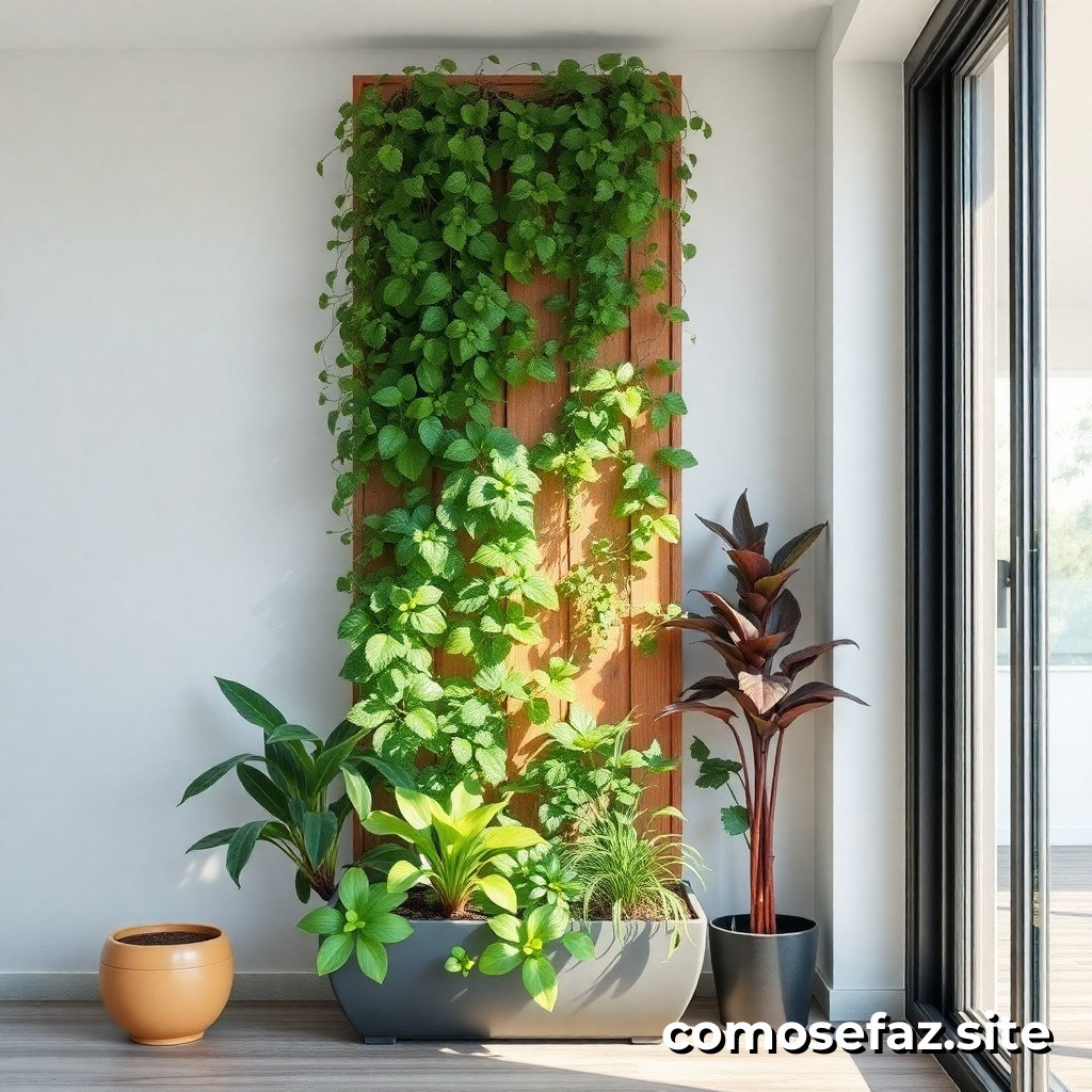 Criando um jardim vertical em sua casa para purificar o ar e melhorar o clima