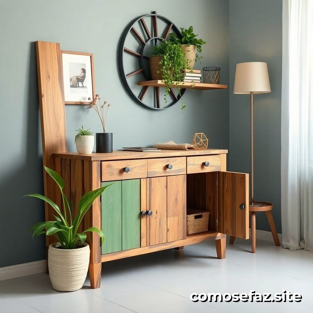 Criando um móvel de madeira reciclada para decorar minha casa