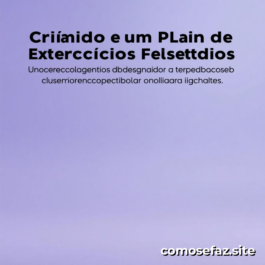 Criando um Plano de Exercícios Físicos Personalizado para Melhorar a Saúde Mental e Reduzir o Estresse: 9 Passos para Iniciantes