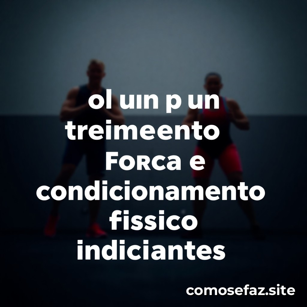 Criando um plano de treinamento de força e condicionamento físico para iniciantes