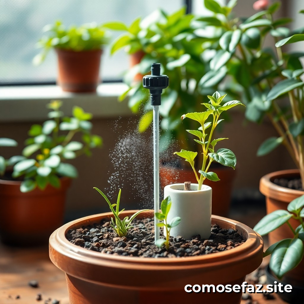 Criando um sistema de irrigação automática para plantas em um espaço pequeno