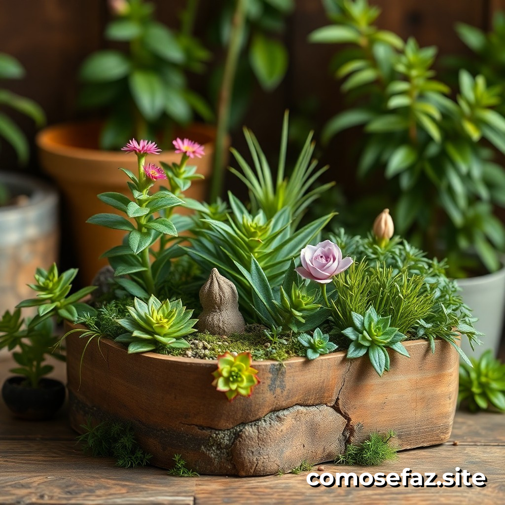 Criando um terrário de miniatura com plantas raras e ornamentais