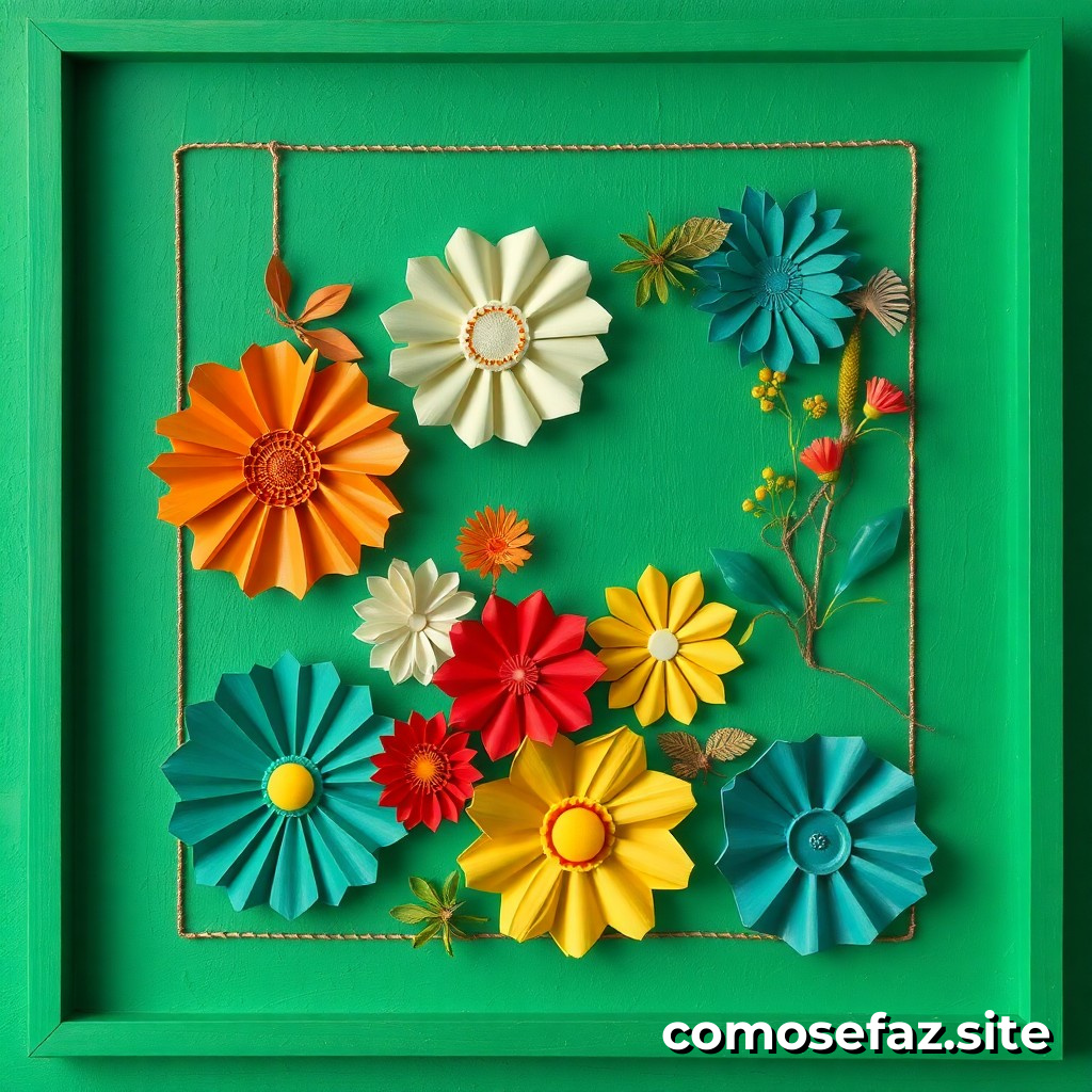 Fazendo um Quadro de Decoração com Materiais Reciclados