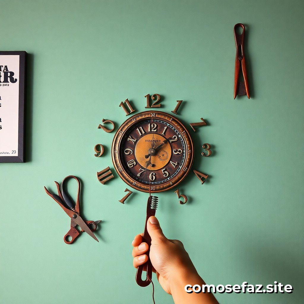 Haciendo un bricolaje de un viejo reloj para crear un reloj de pared decorativo