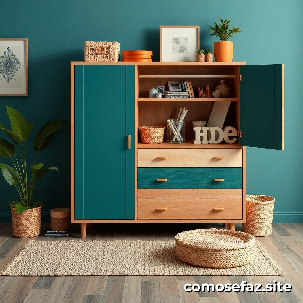 Haciendo un DIY de un Móvel de Almacenamiento con Materiales Reciclados y Personalizado