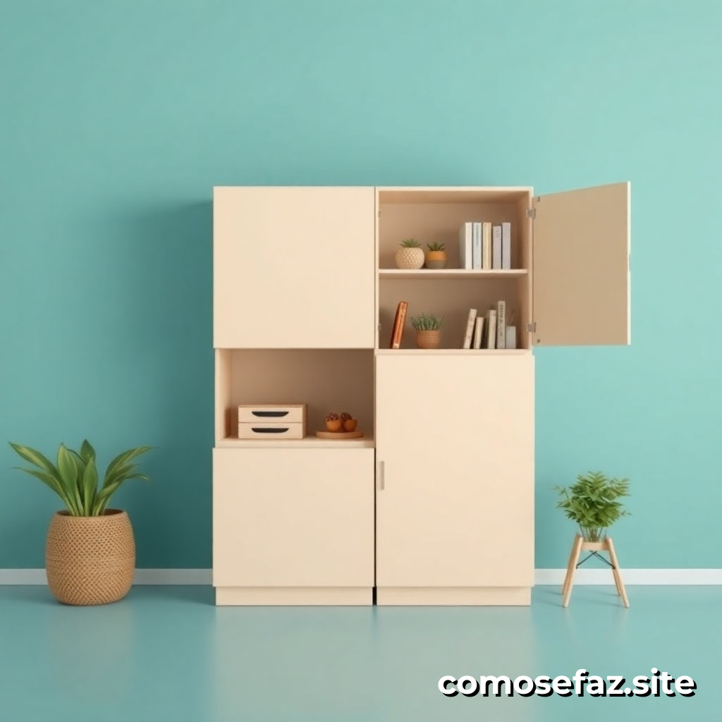 Haciendo un DIY de un mueble de almacenamiento para pequeños espacios