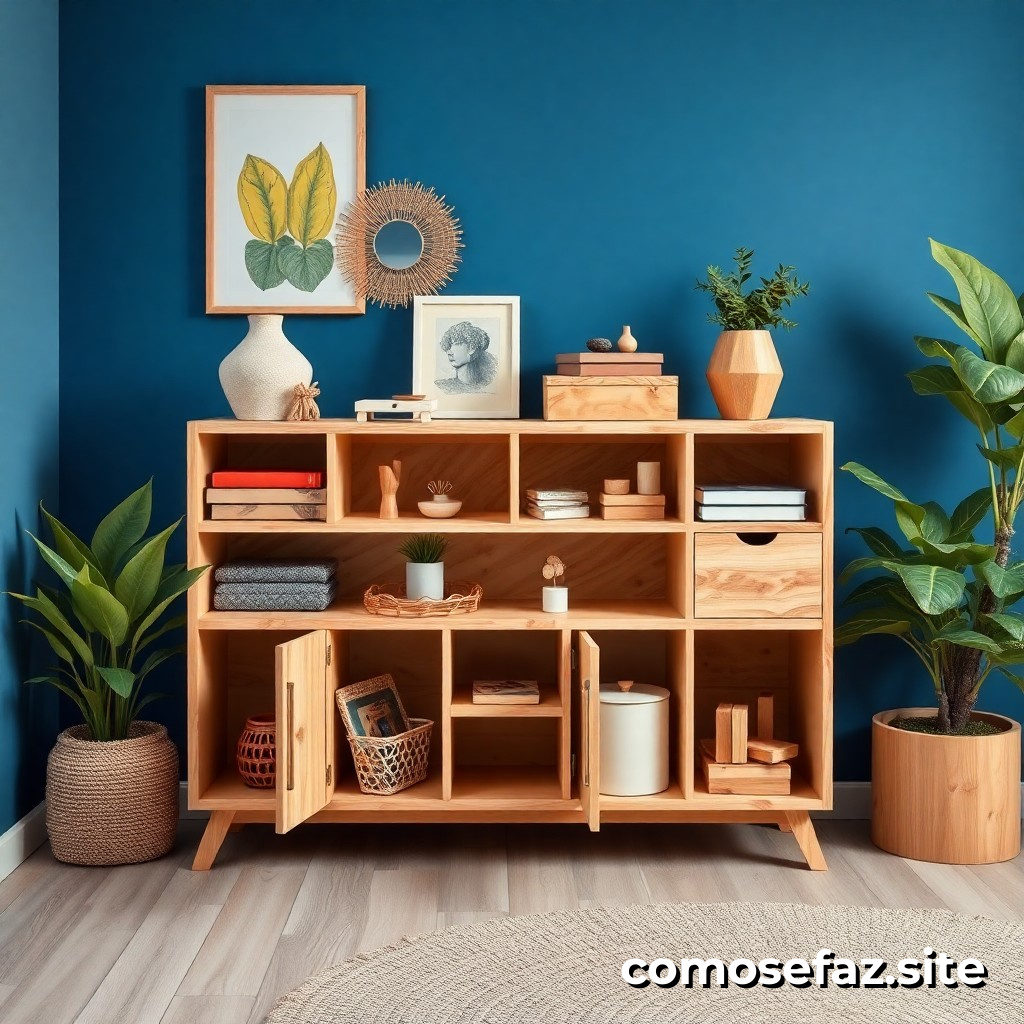 Haciendo un DIY de un mueble de almacenamiento para pequeños espacios utilizando materiales reciclados