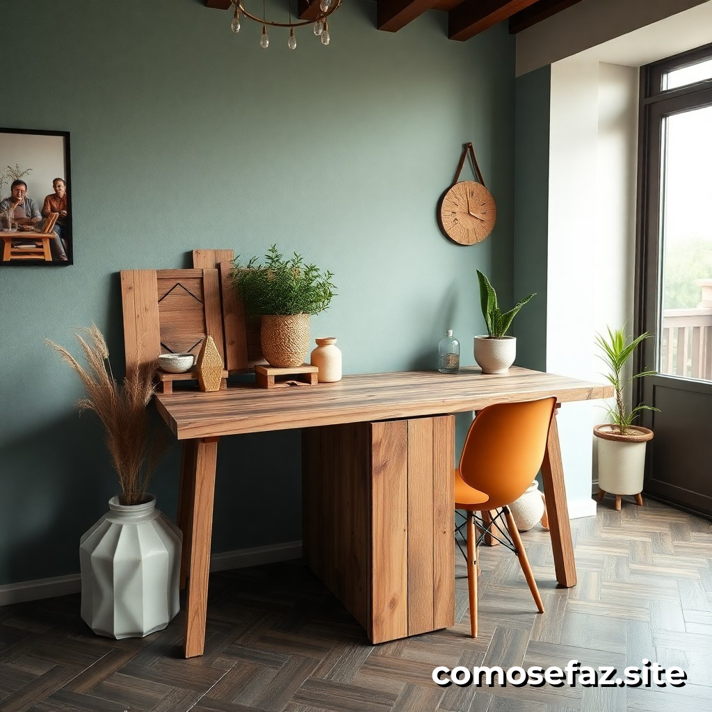 Haciendo un mueble de bricolaje con materiales reciclados para decorar mi hogar