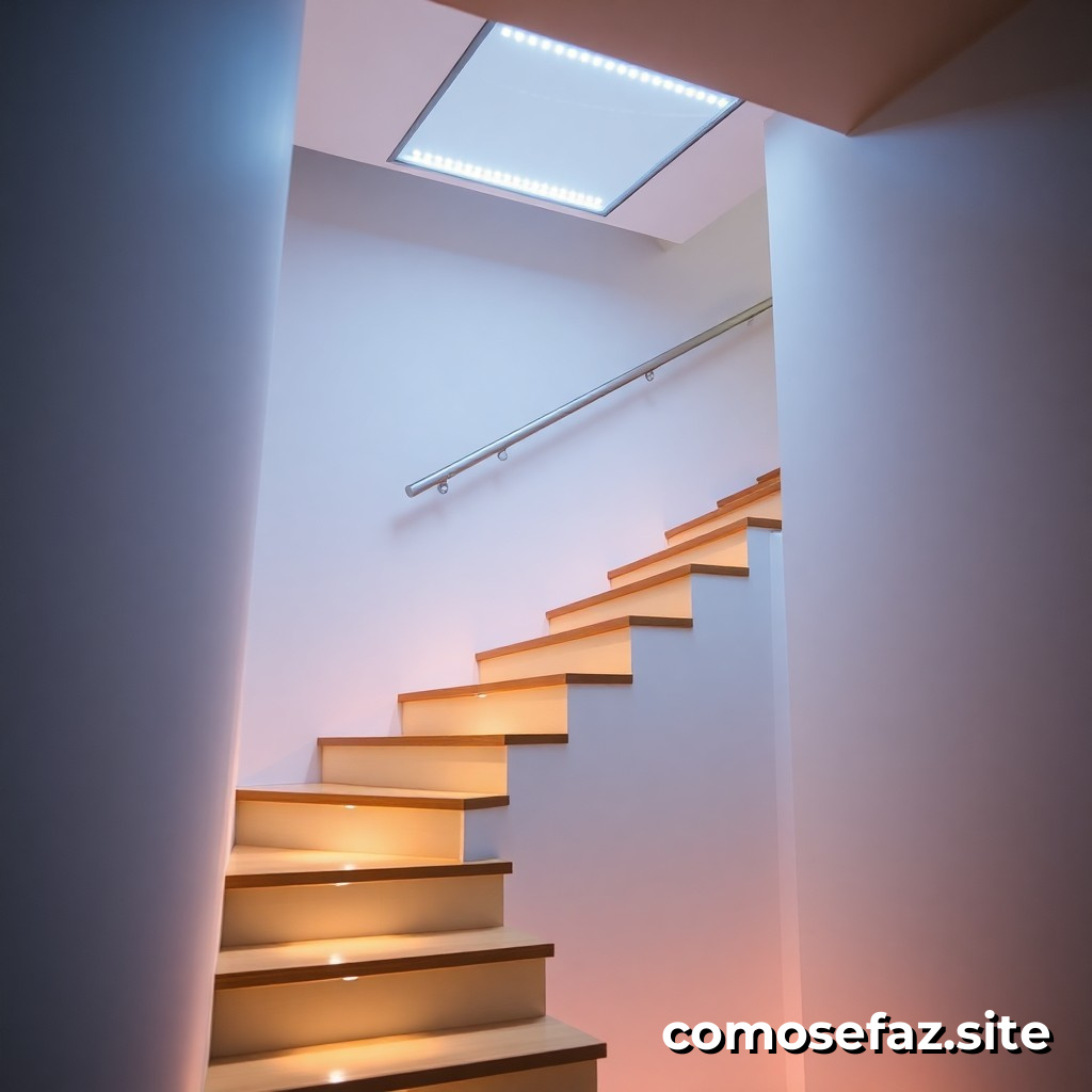 Iluminação Eficiente: Como Instalar um Sistema de Iluminação de LED em uma Escada